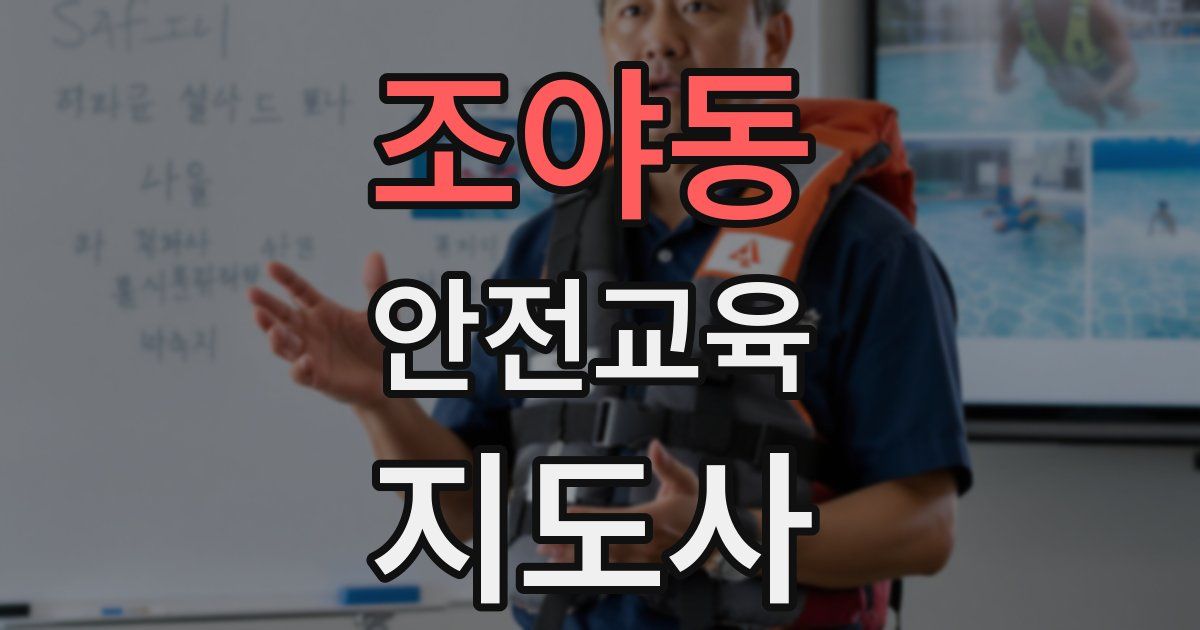 조야동 안전교육지도사 자격증