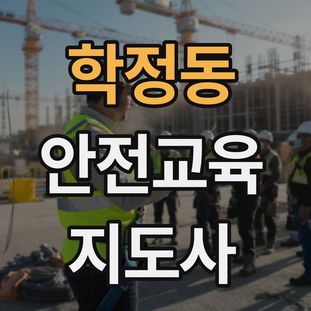 학정동 안전교육지도사 자격증 공부 시작 전에 알아야 할 것