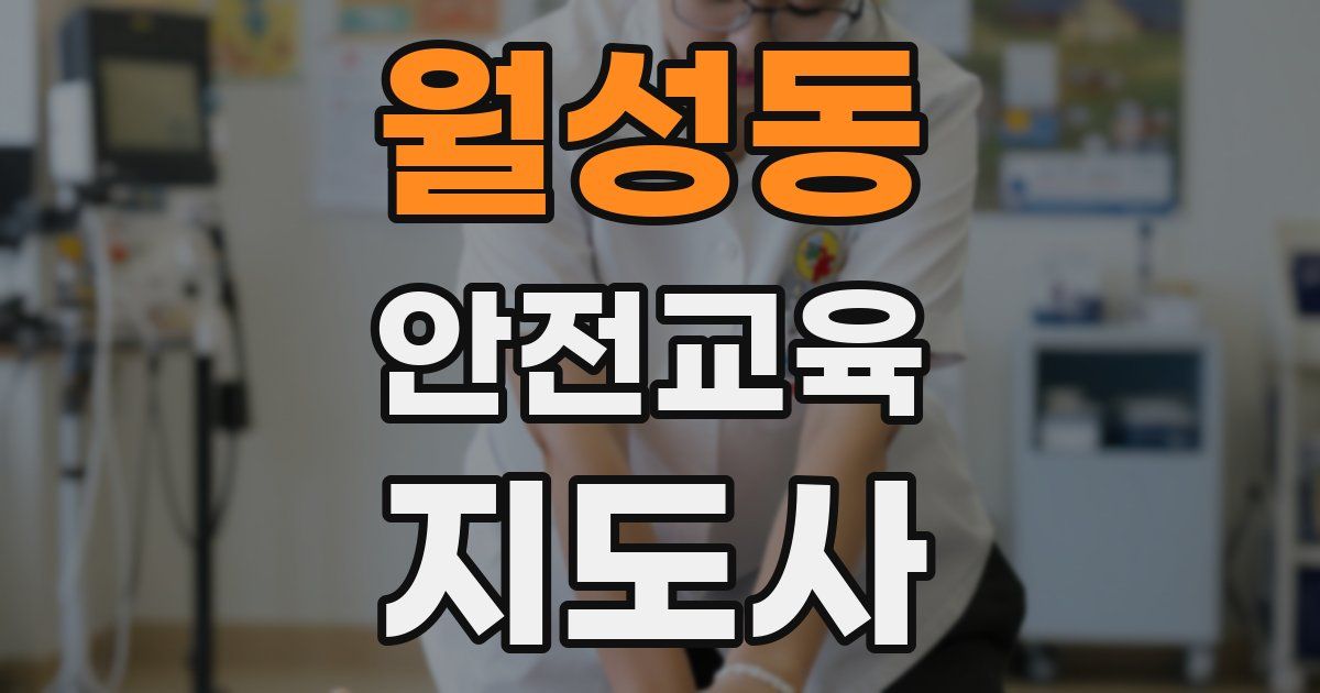 월성동 안전교육지도사 자격증