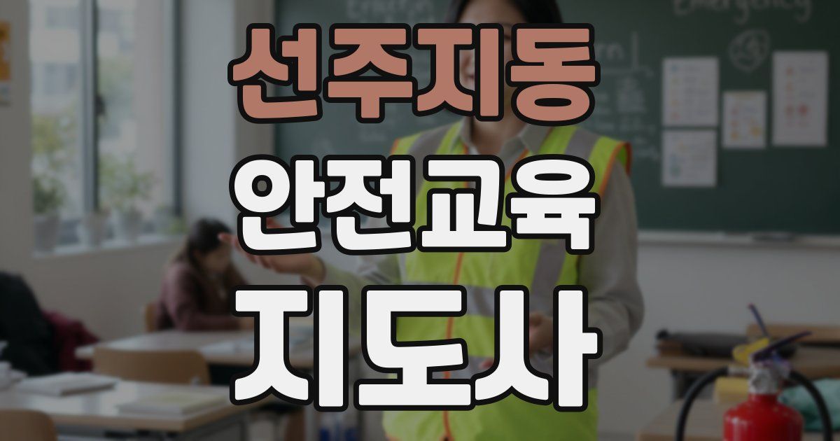 선주지동 안전교육지도사 자격증