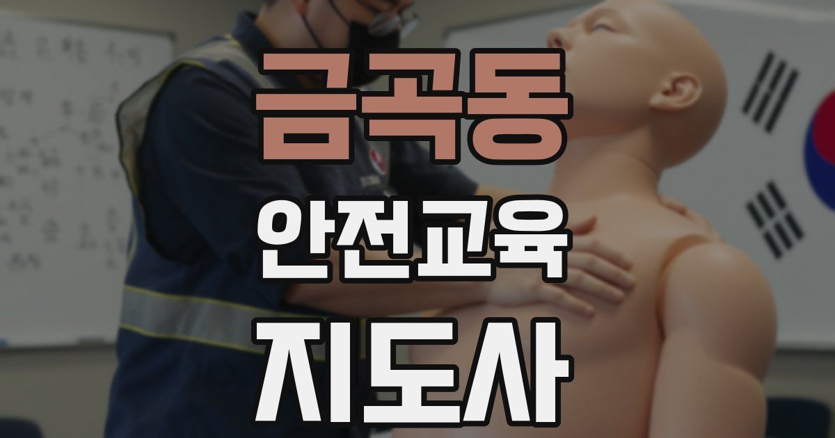금곡동 안전교육지도사 자격증