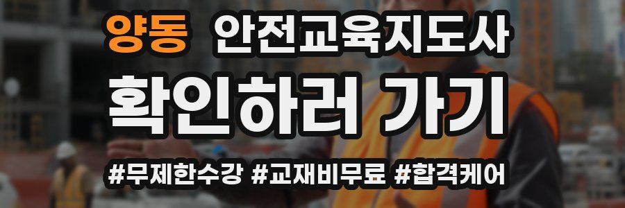 양동 안전교육지도사 자격증
