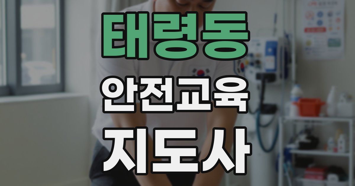 태령동 안전교육지도사 자격증