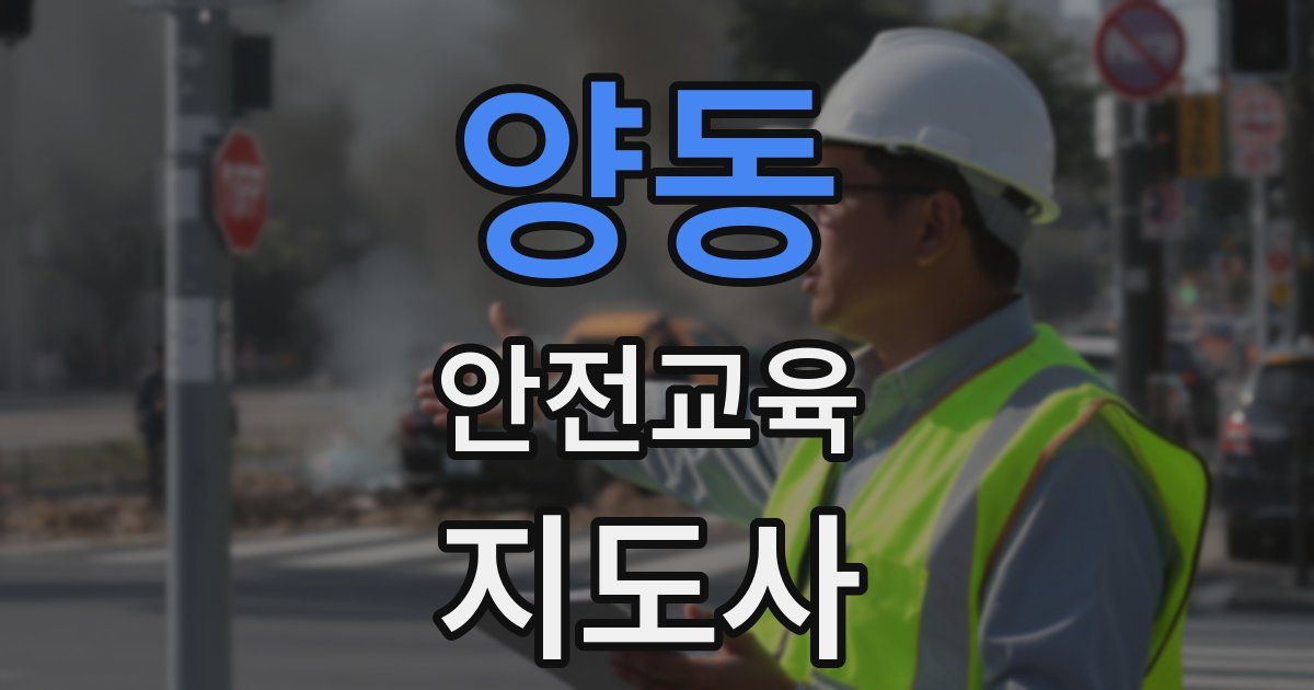 양동 안전교육지도사 자격증