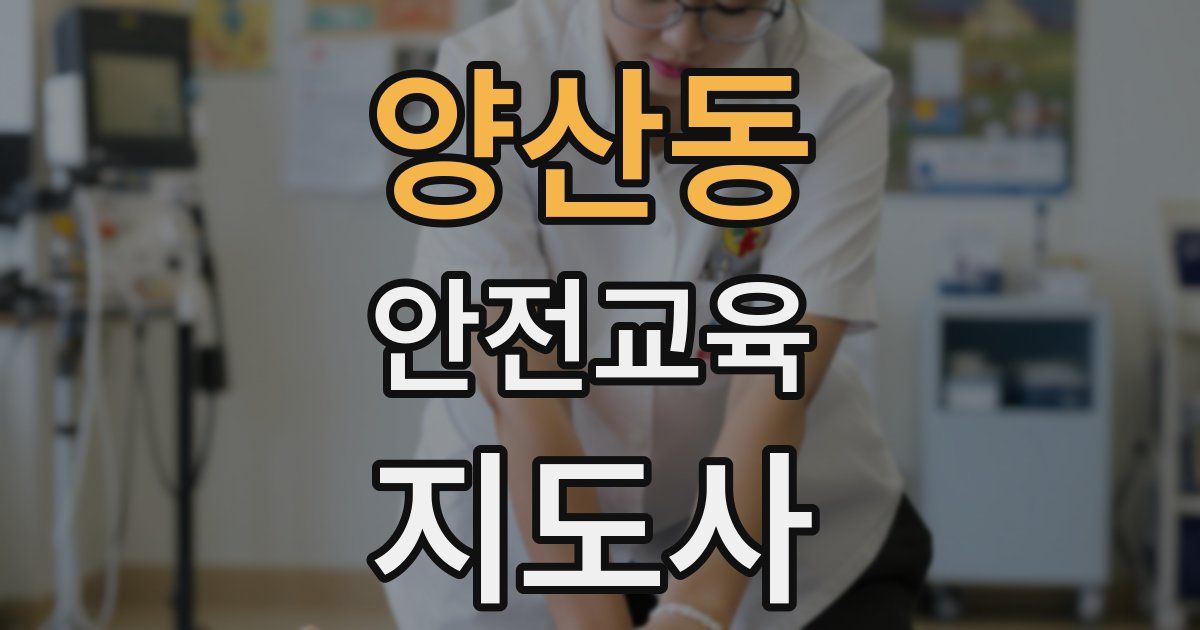 양산동 안전교육지도사 자격증