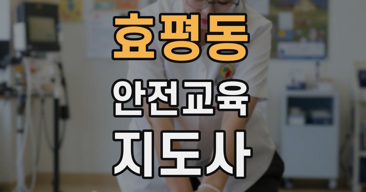 효평동 안전교육지도사 자격증