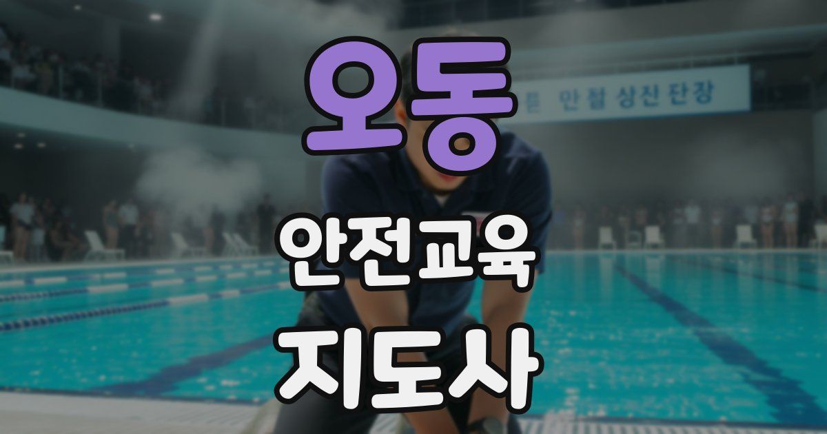 오동 안전교육지도사 자격증