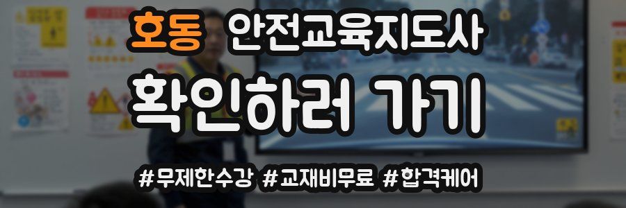 호동 안전교육지도사 자격증