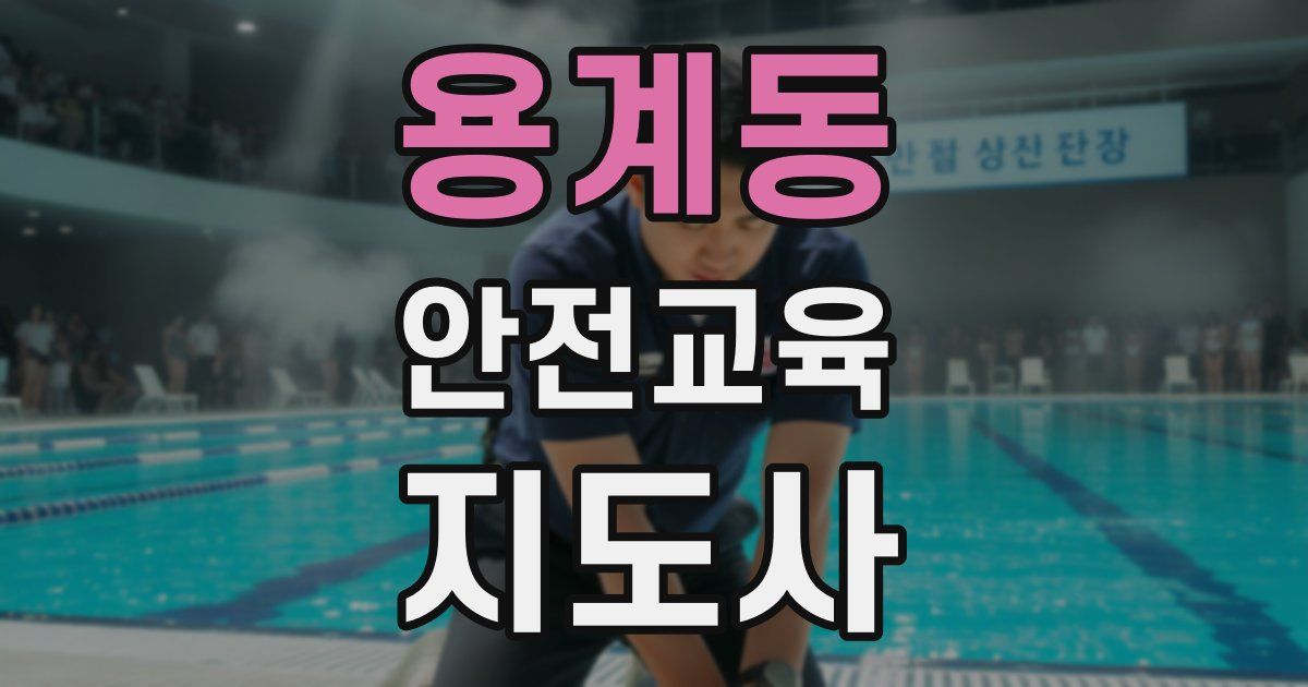 용계동 안전교육지도사 자격증