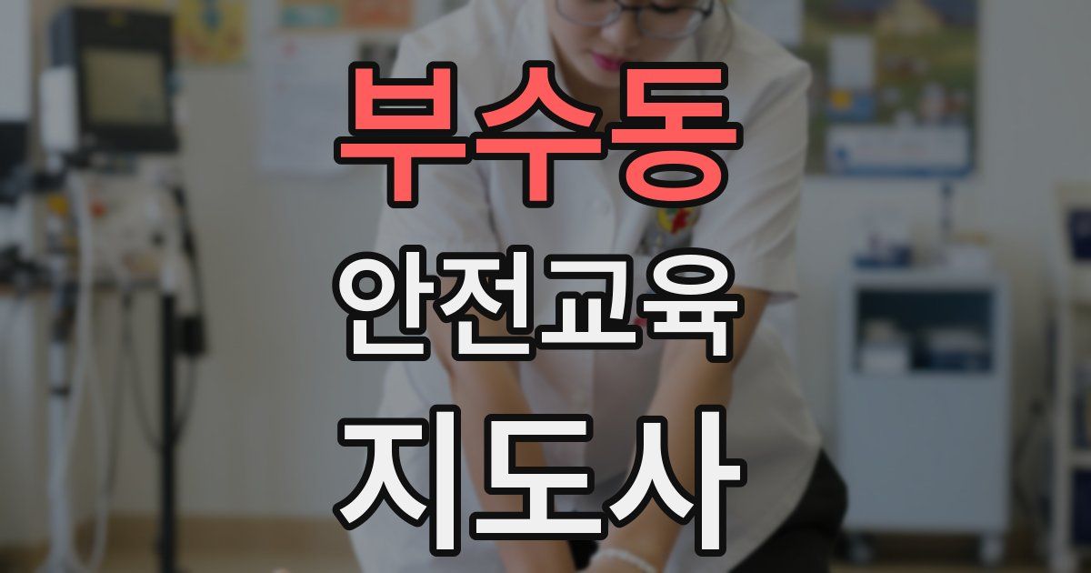 부수동 안전교육지도사 자격증