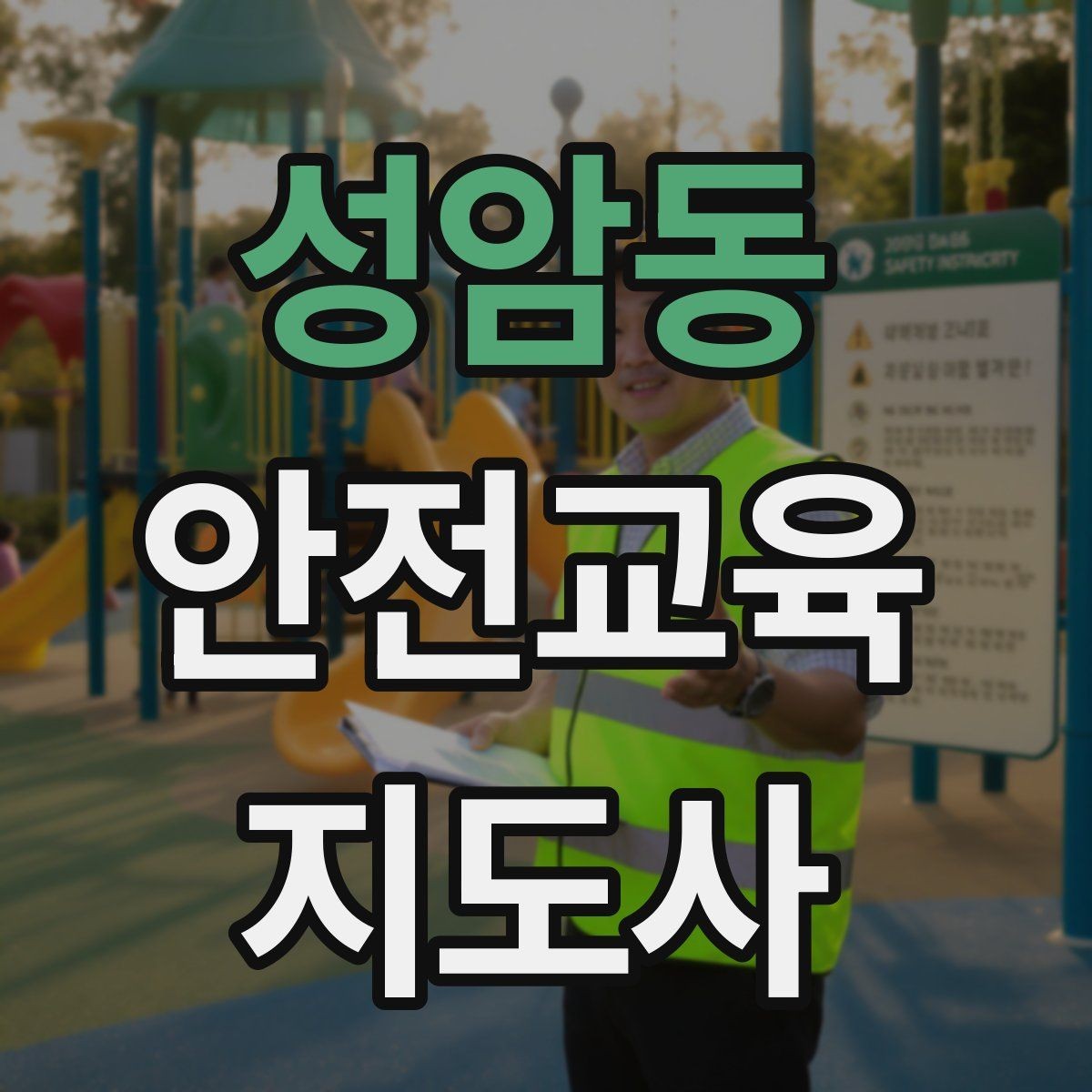 성암동 안전교육지도사 자격증 성인 대상 안전교육 포인트