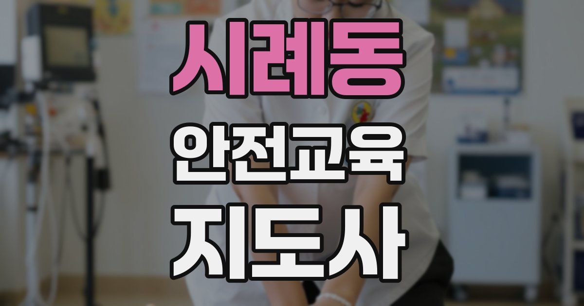 시례동 안전교육지도사 자격증