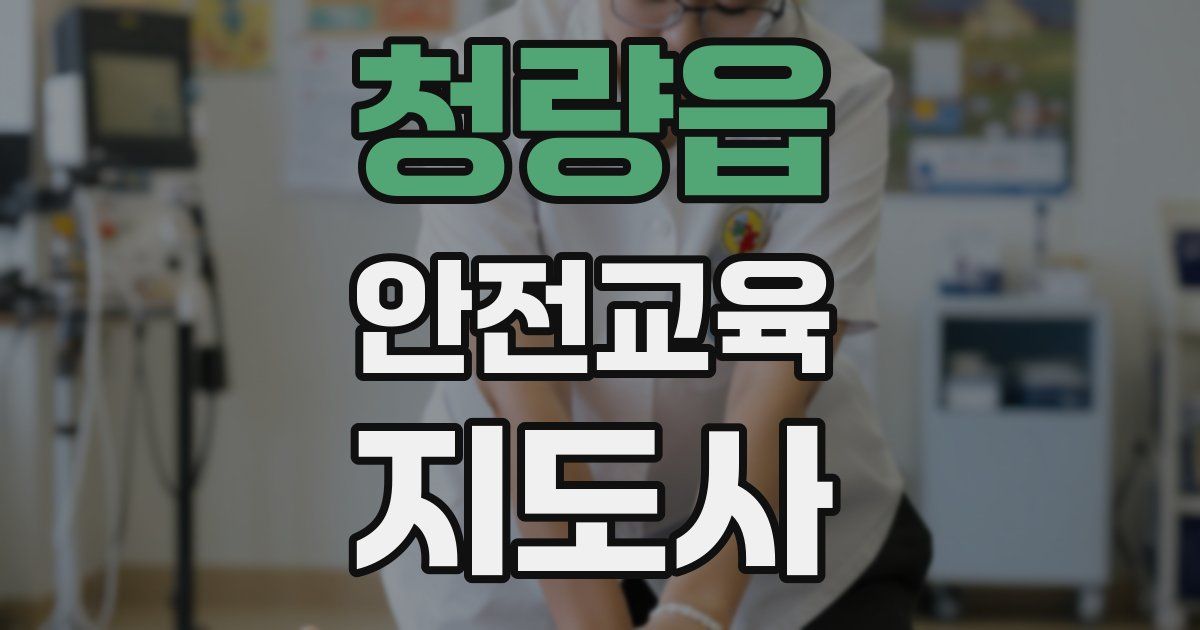 청량읍 안전교육지도사 자격증