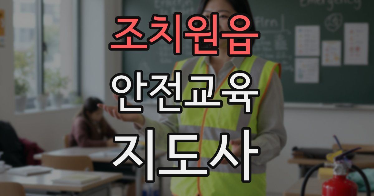 조치원읍 안전교육지도사 자격증
