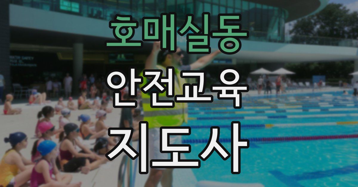 호매실동 안전교육지도사 자격증