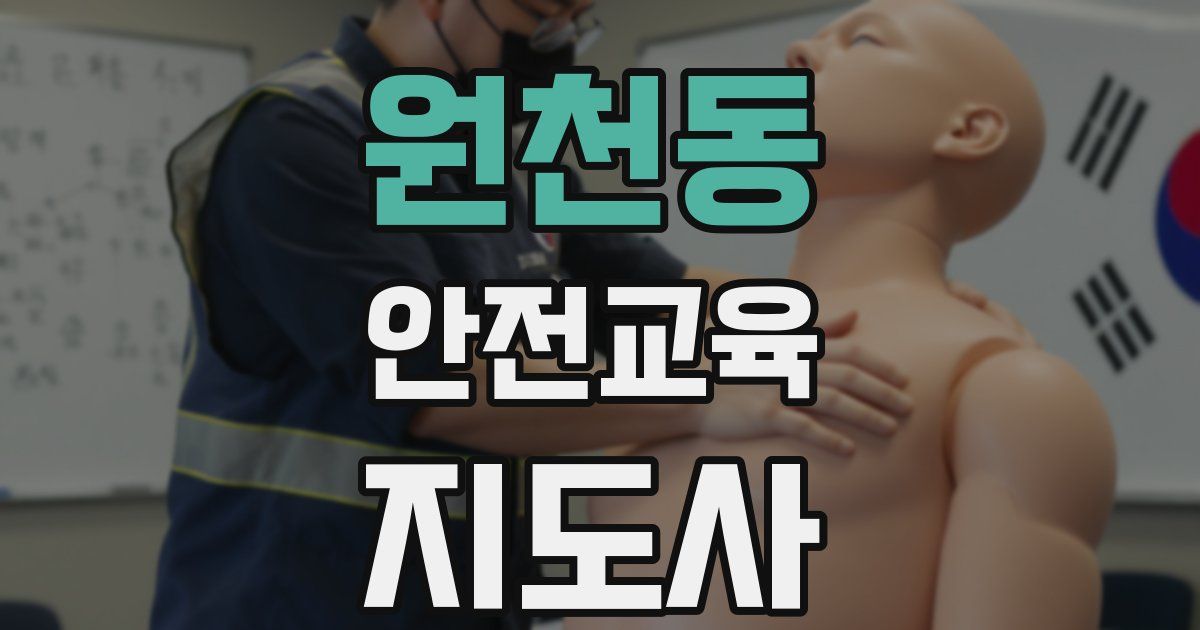 원천동 안전교육지도사 자격증