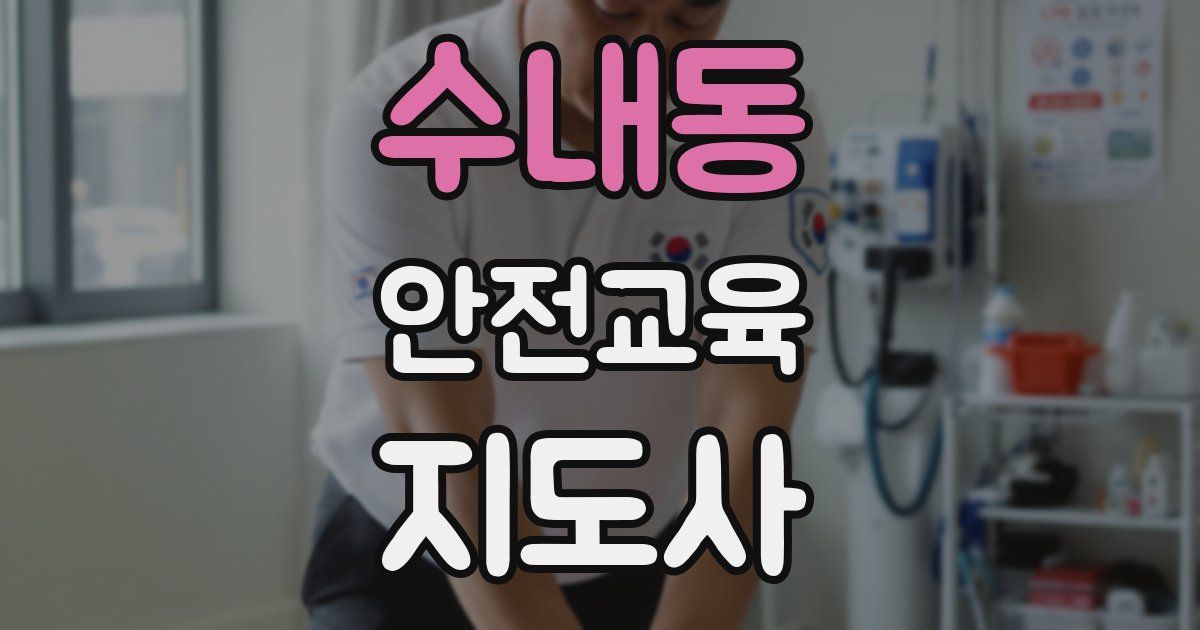 수내동 안전교육지도사 자격증