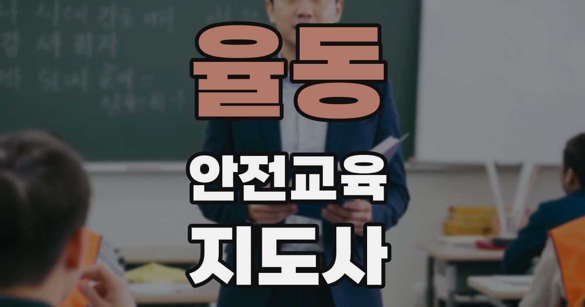 율동 안전교육지도사 자격증