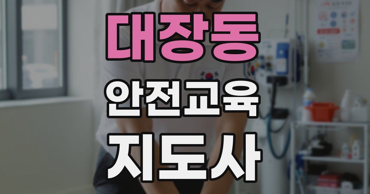 대장동 안전교육지도사 자격증