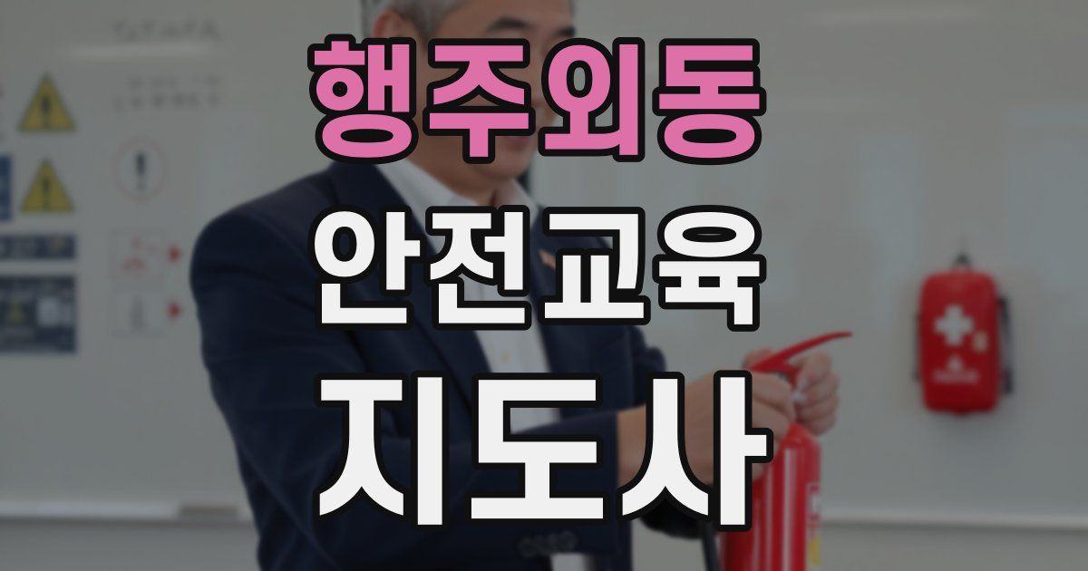 행주외동 안전교육지도사 자격증