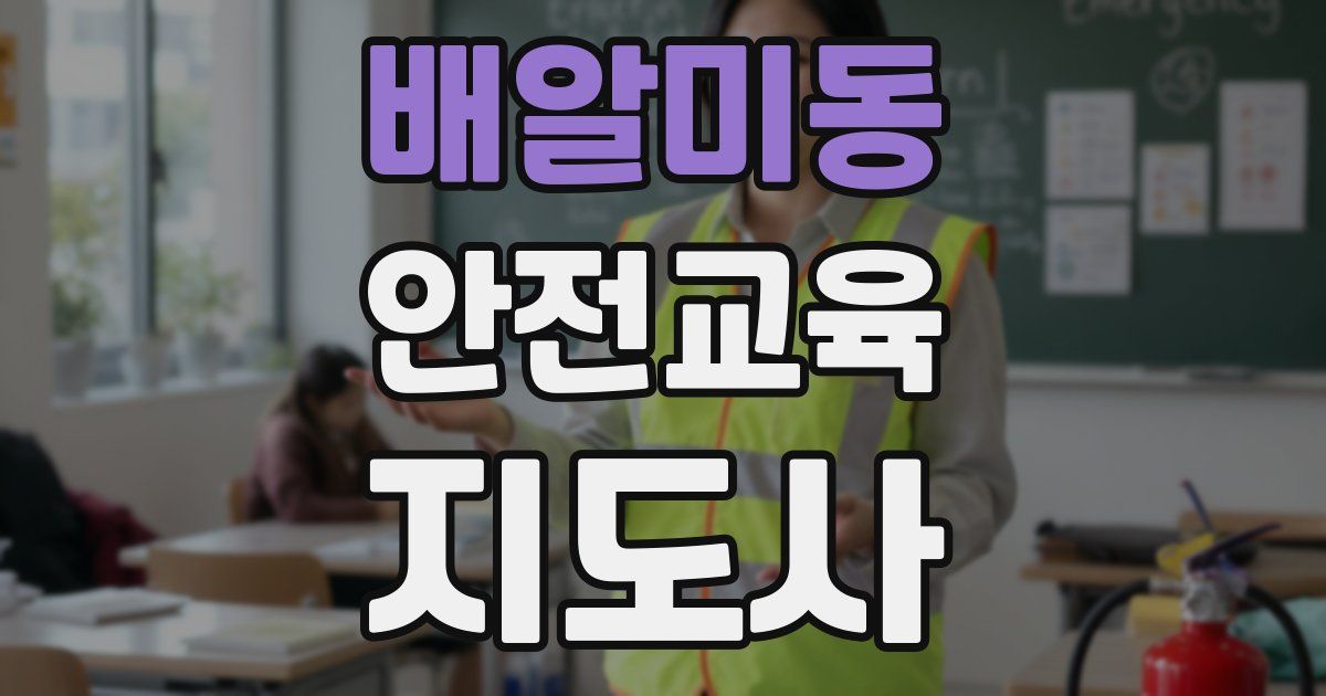 배알미동 안전교육지도사 자격증