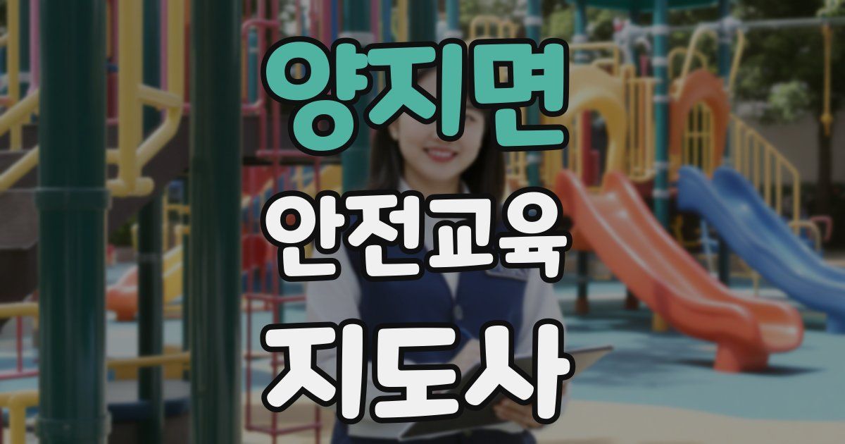 양지면 안전교육지도사 자격증