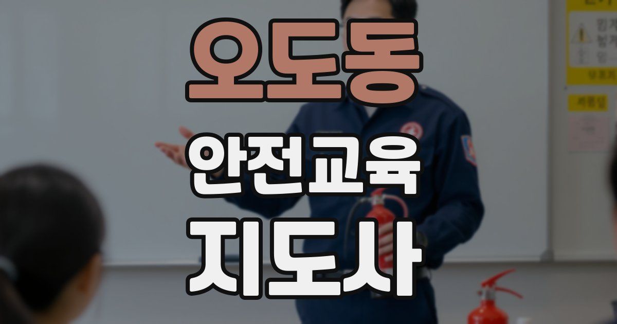 오도동 안전교육지도사 자격증