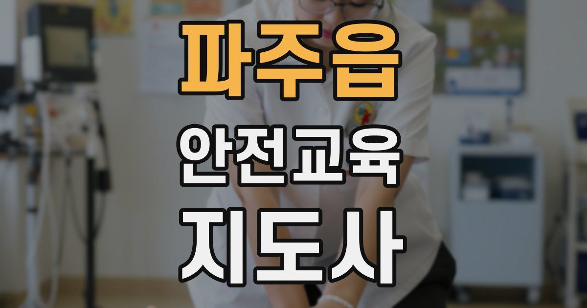 파주읍 안전교육지도사 자격증