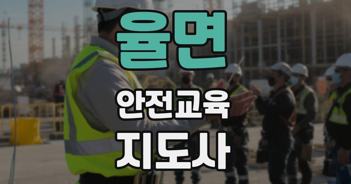 율면 안전교육지도사 자격증