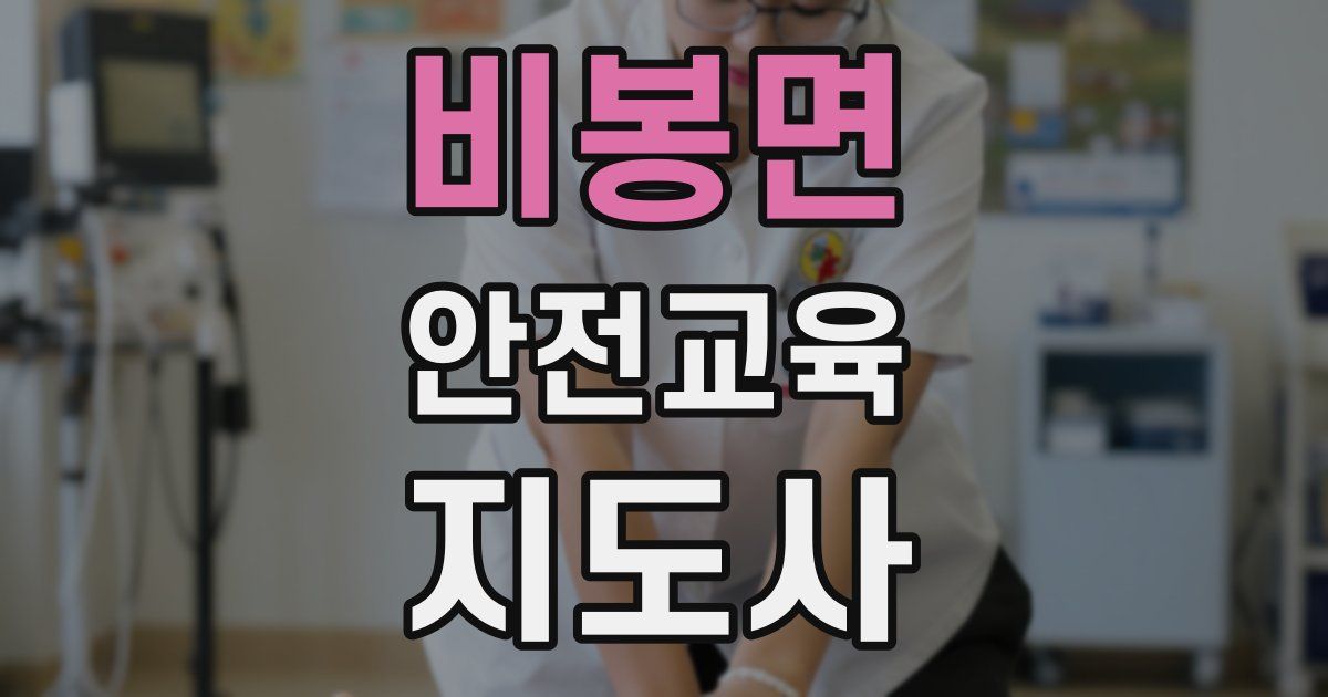 비봉면 안전교육지도사 자격증