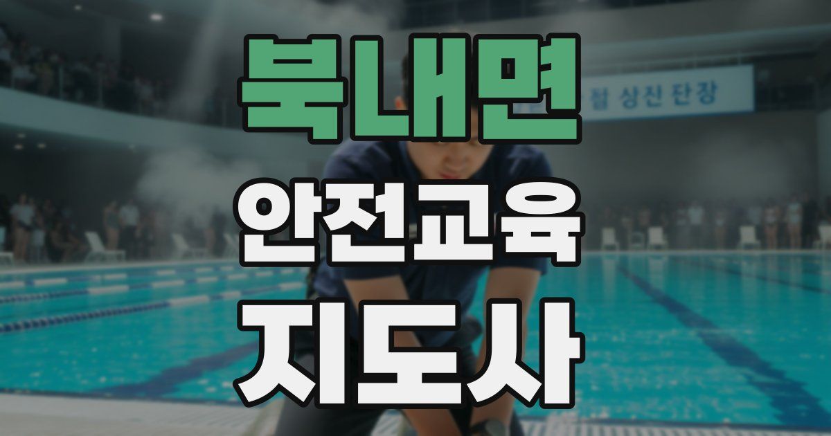 북내면 안전교육지도사 자격증