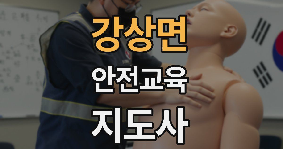 강상면 안전교육지도사 자격증