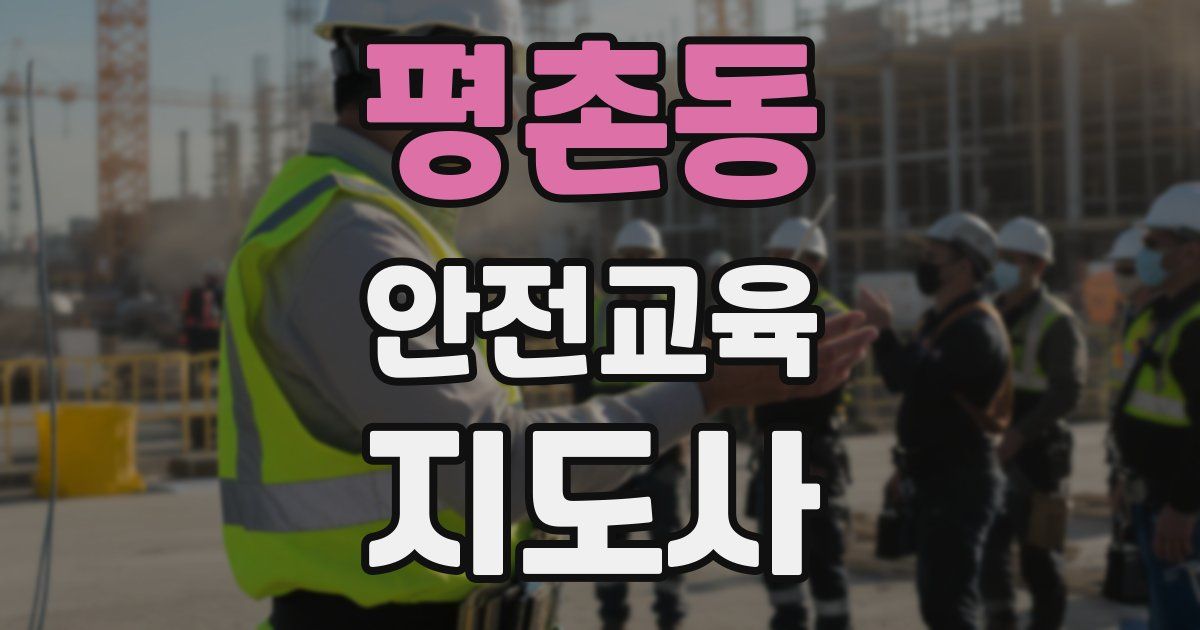 평촌동 안전교육지도사 자격증