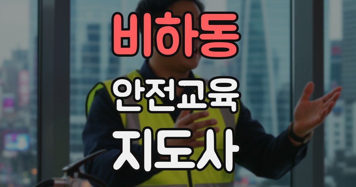 비하동 안전교육지도사 자격증