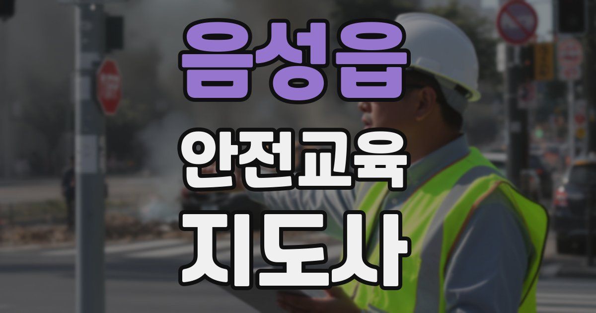 음성읍 안전교육지도사 자격증