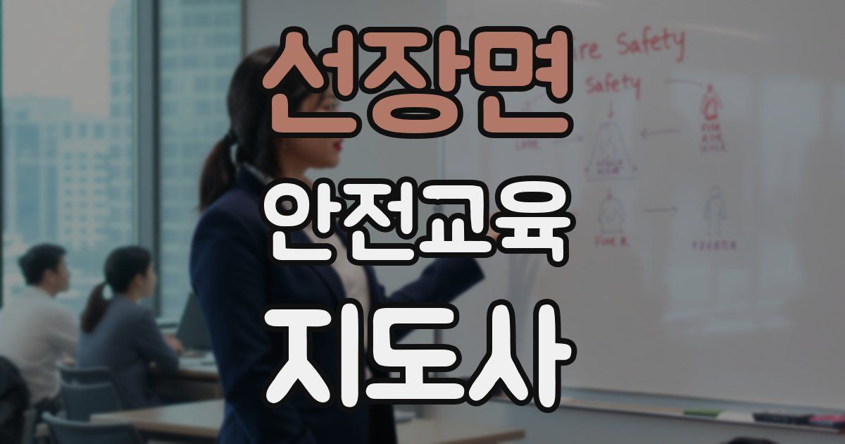 선장면 안전교육지도사 자격증