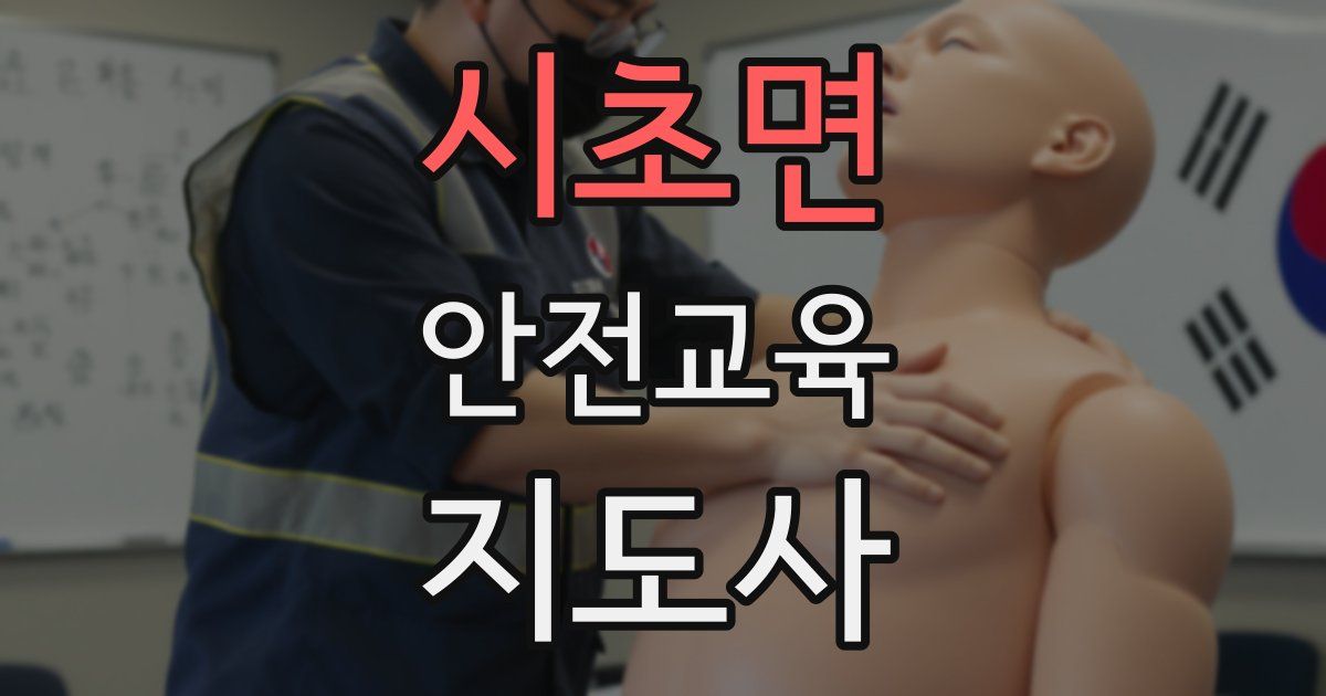 시초면 안전교육지도사 자격증