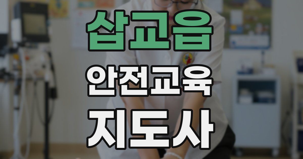 삽교읍 안전교육지도사 자격증