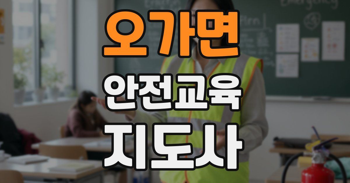 오가면 안전교육지도사 자격증