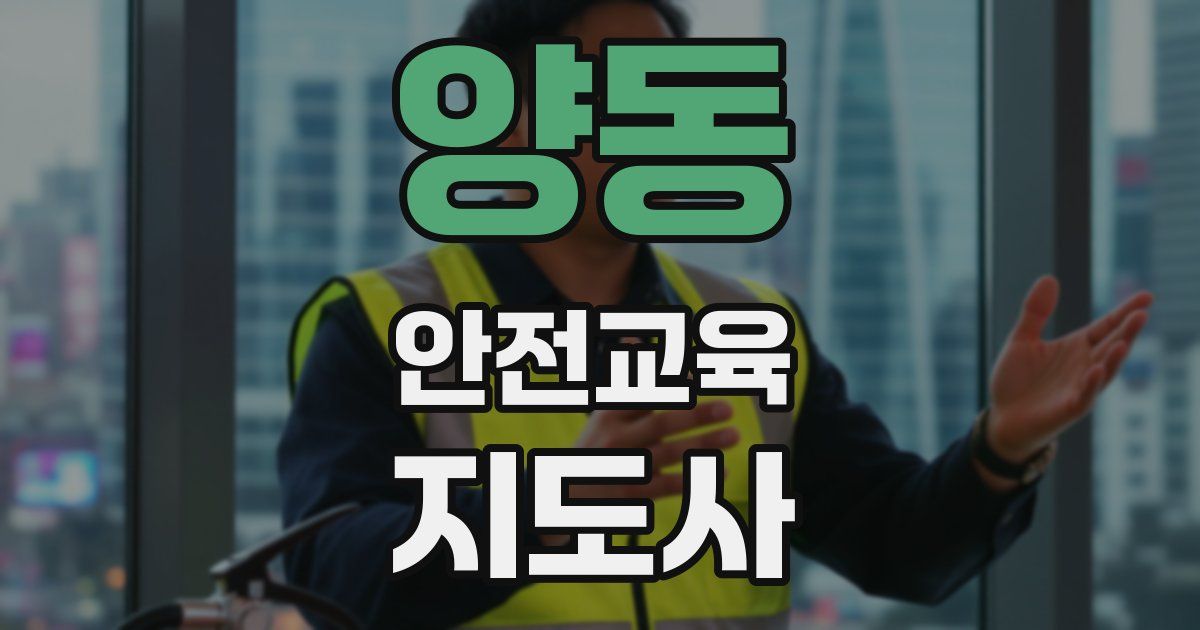 양동 안전교육지도사 자격증