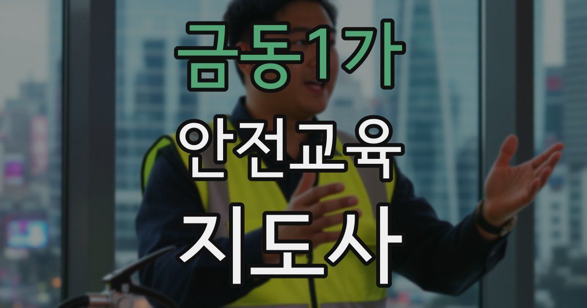 금동1가 안전교육지도사 자격증