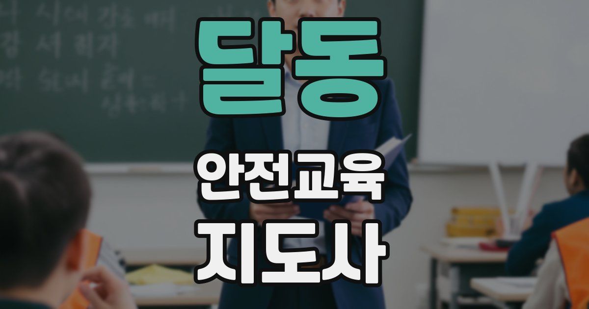 달동 안전교육지도사 자격증