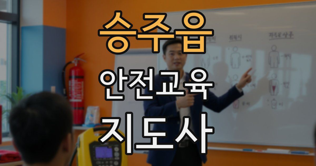 승주읍 안전교육지도사 자격증