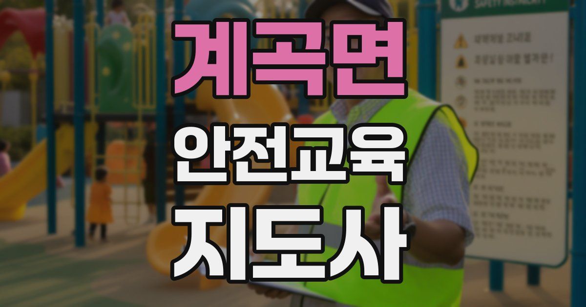 계곡면 안전교육지도사 자격증