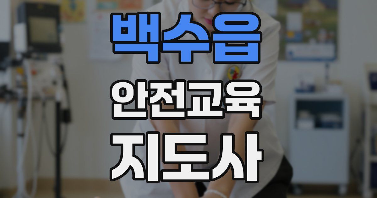 백수읍 안전교육지도사 자격증