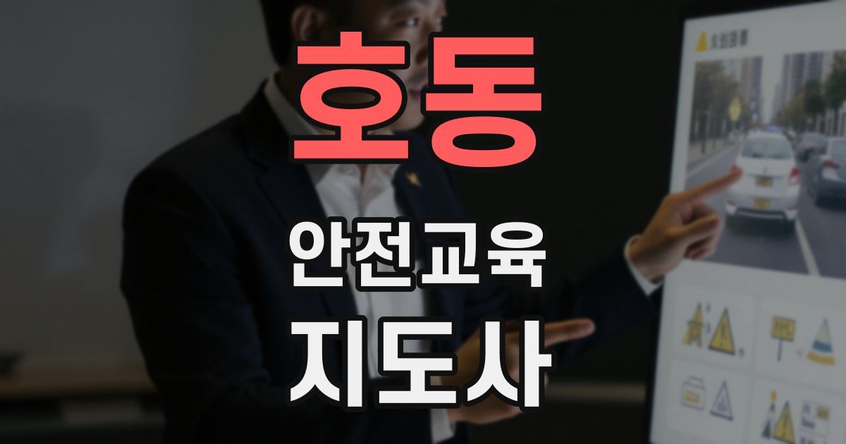 호동 안전교육지도사 자격증