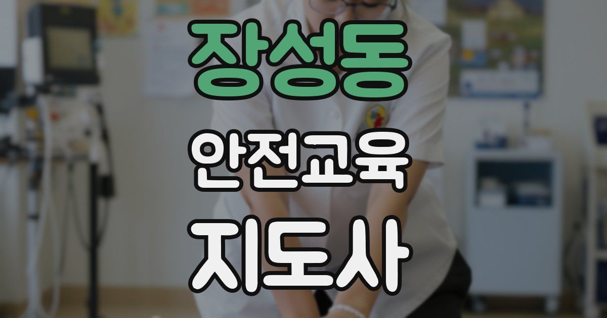 장성동 안전교육지도사 자격증