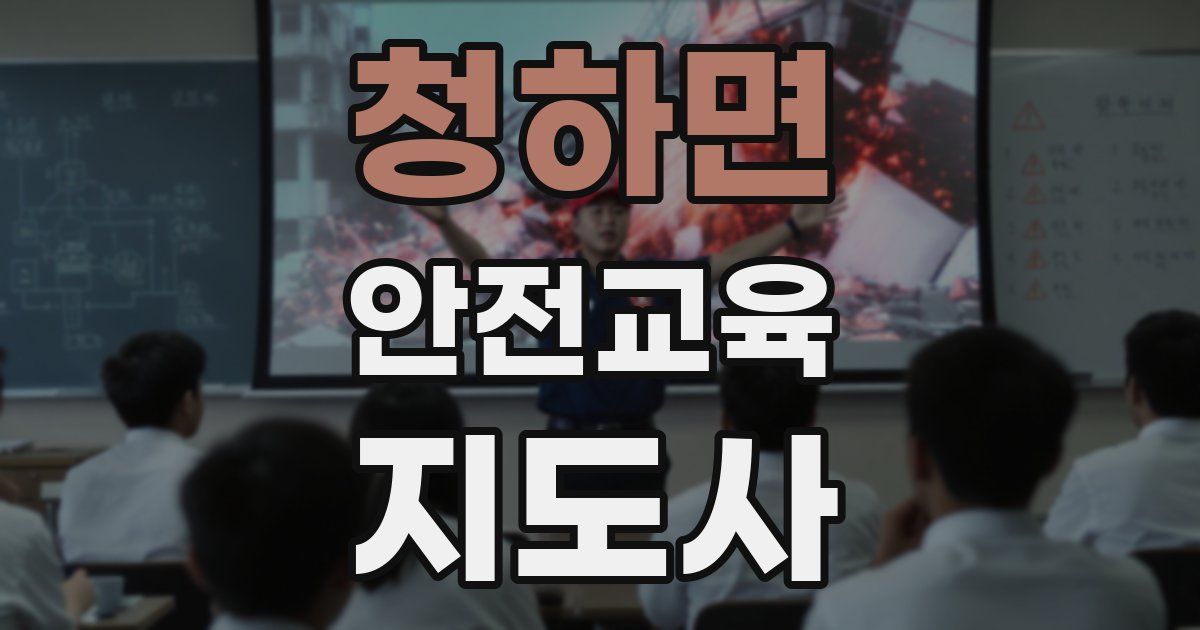 청하면 안전교육지도사 자격증
