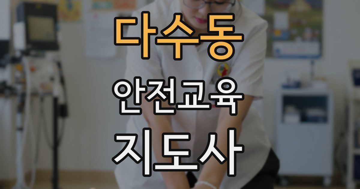 다수동 안전교육지도사 자격증