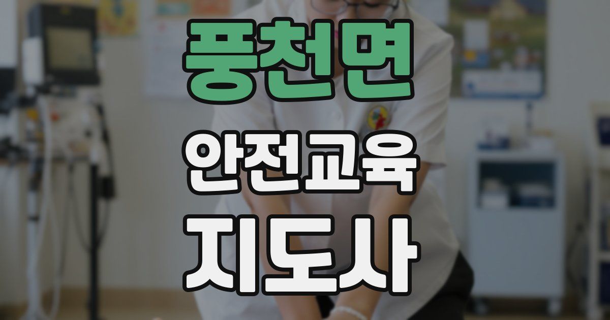풍천면 안전교육지도사 자격증
